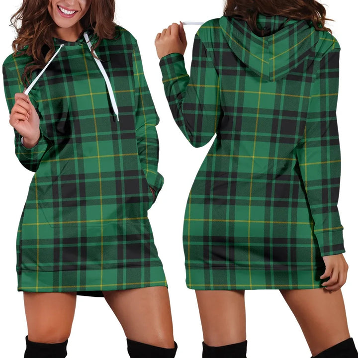 Scottish MacArthur Ancient Clan Tartan Hoodie Dress
