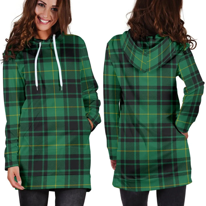 Scottish MacArthur Ancient Clan Tartan Hoodie Dress