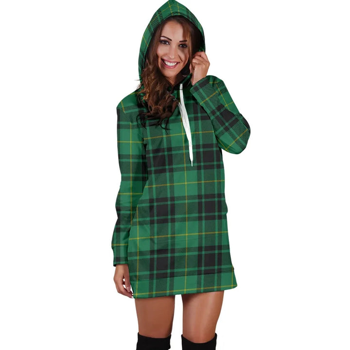 Scottish MacArthur Ancient Clan Tartan Hoodie Dress