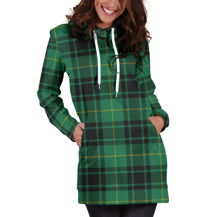 Scottish MacArthur Ancient Clan Tartan Hoodie Dress