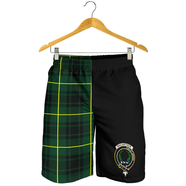 Scottish MacArthur Clan Crest Tartan Half of Me Men's Shorts