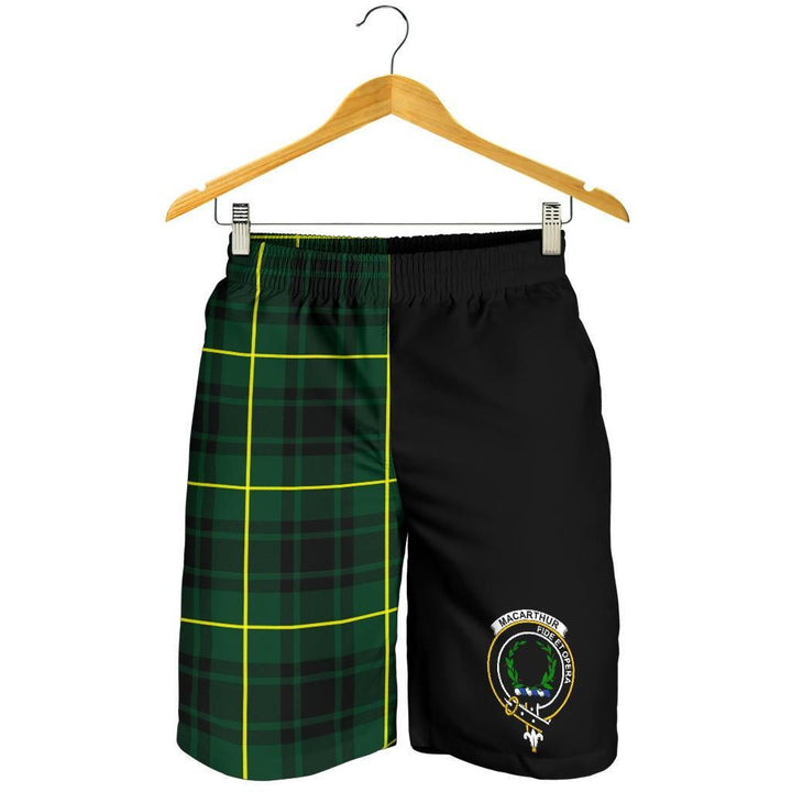 Scottish MacArthur Clan Crest Tartan Half of Me Men's Shorts
