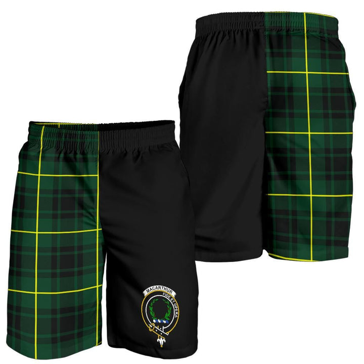 Scottish MacArthur Clan Crest Tartan Half of Me Men's Shorts