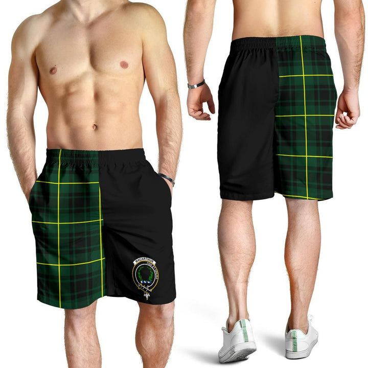 Scottish MacArthur Clan Crest Tartan Half of Me Men's Shorts