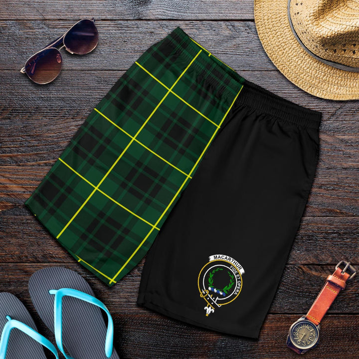 Scottish MacArthur Clan Crest Tartan Half of Me Men's Shorts