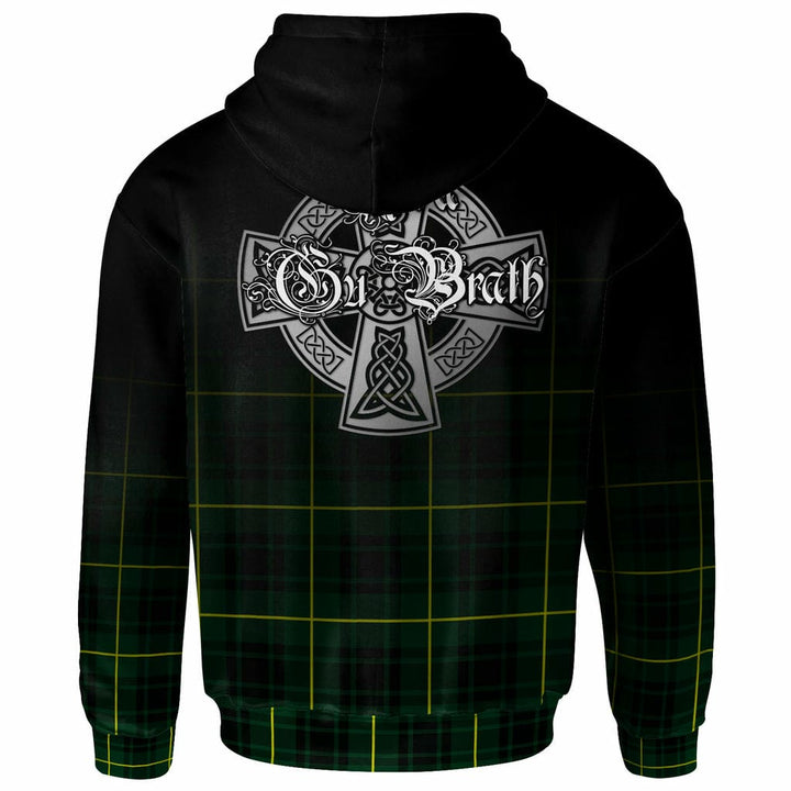 Scottish MacArthur Clan Crest Tartan Hoodie - Alba Gu Brath Family Crest Celtic Inspired Back Side Tartan Plaid