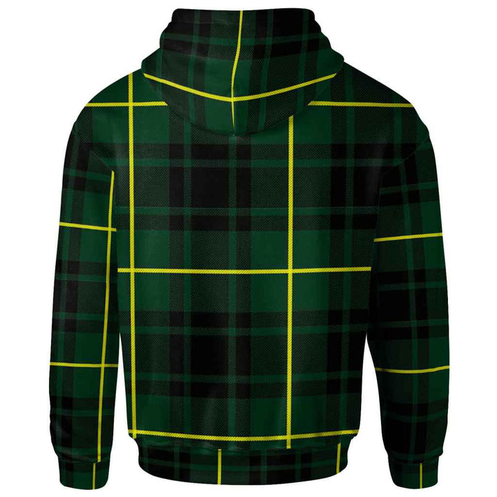 Scottish MacArthur Clan Crest Tartan Hoodie Back Side Tartan Plaid