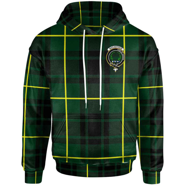 Scottish MacArthur Clan Crest Tartan Hoodie Front Side Tartan Plaid