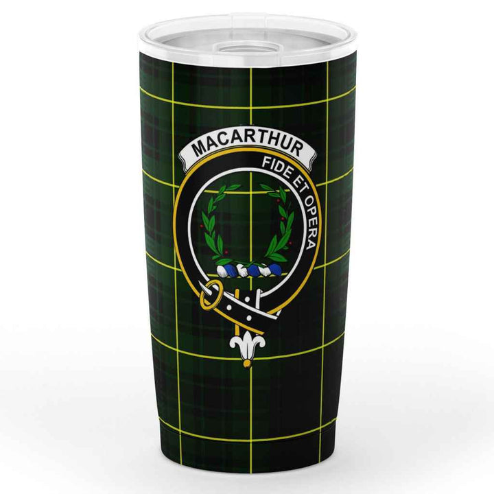 Scottish MacArthur Clan Crest Tartan Insulated Tumbler Tartan Plaid 1