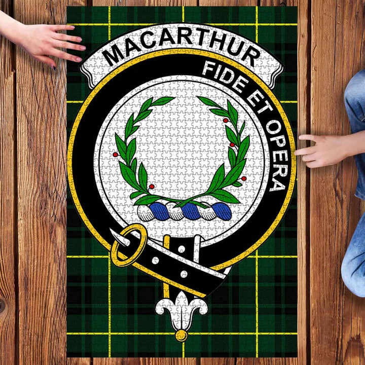 Scottish MacArthur Clan Crest Tartan Jigsaw Puzzle 3