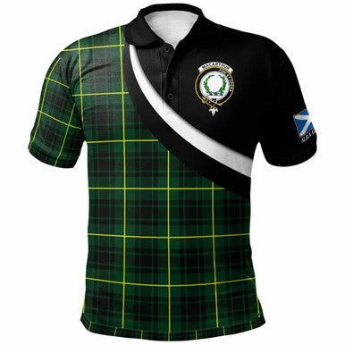 Scottish MacArthur Clan Crest Tartan Polo Shirt - Scotland Forever Style Front Side Tartan Plaid