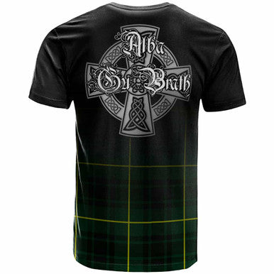 Scottish MacArthur Clan Crest Tartan T-Shirt - Alba Gu Brath Family Crest Celtic Inspired Back Side Tartan Plaid