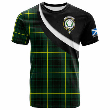 Scottish MacArthur Clan Crest Tartan T-Shirt - Scotland Forever Style Front Side Tartan Plaid