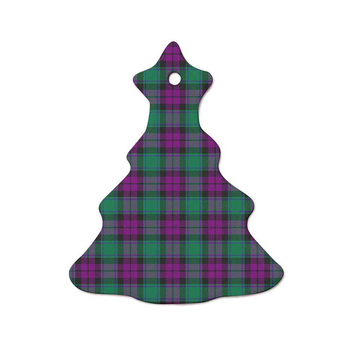 Scottish MacArthur Ancient Clan Tartan Ceramic Ornament  Tree Shape Tartan Plaid