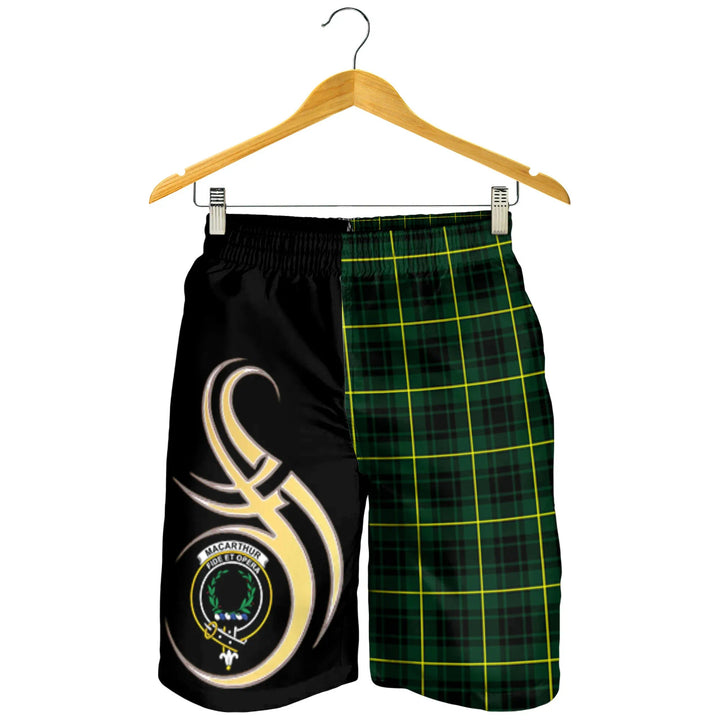 Scottish MacArthur Modern Clan Crest Tartan Believe in Me Men's Shorts