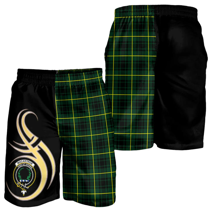 Scottish MacArthur Modern Clan Crest Tartan Believe in Me Men's Shorts