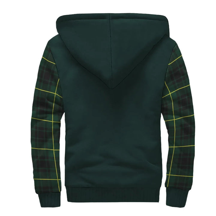 Scottish MacArthur Modern Clan Crest Tartan Plaid Sleeve Sherpa Hoodie