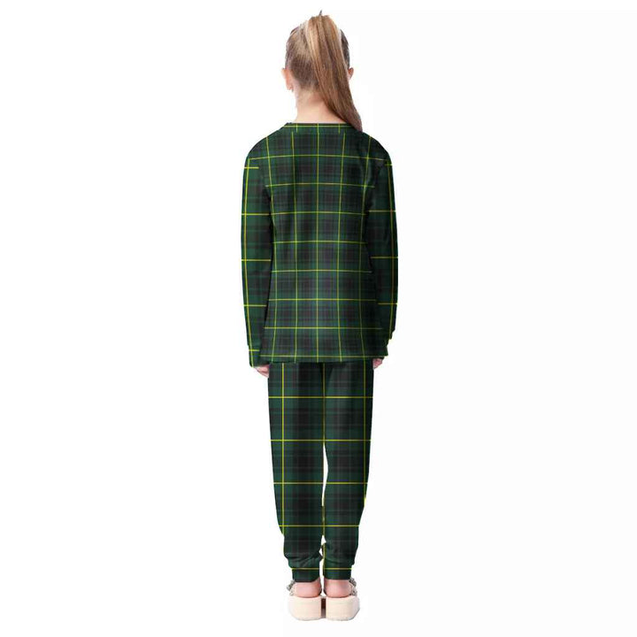 Scottish MacArthur Modern Clan Tartan Pajama Set Kid Back Side Tartan Plaid