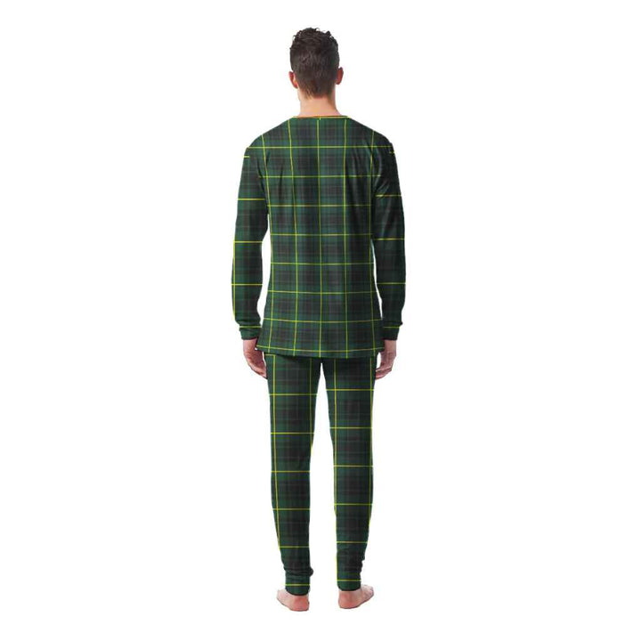 Scottish MacArthur Modern Clan Tartan Pajama Set Men Back Side Tartan Plaid