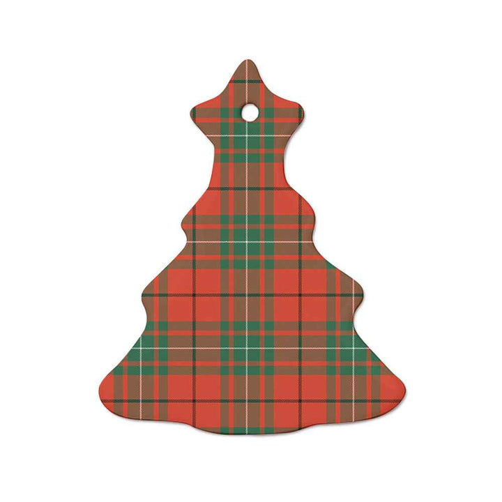 Scottish MacAulay Ancient Clan Tartan Ceramic Ornament  Tree Shape Tartan Plaid