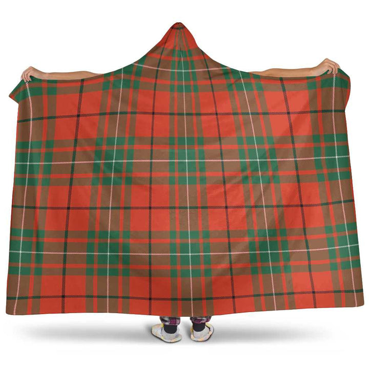 Scottish MacAulay Ancient Clan Tartan Hooded Blanket Tartan Plaid 1