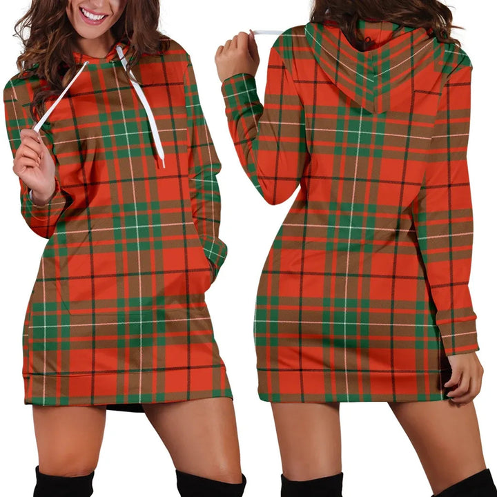 Scottish MacAulay Ancient Clan Tartan Hoodie Dress