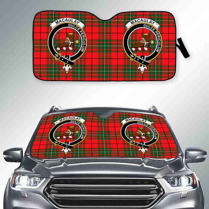 Scottish MacAulay Clan Crest Tartan Car Windshield Sun Shade Tartan Plaid 2