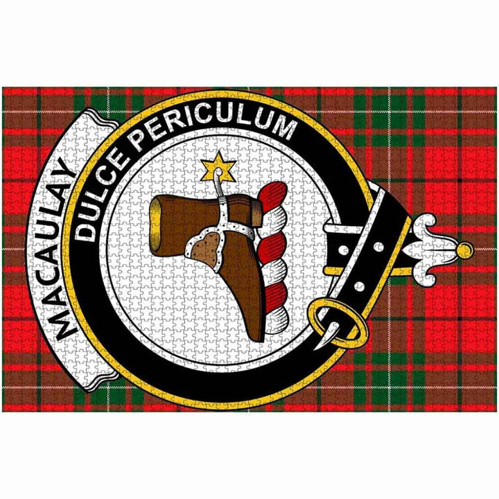 Scottish MacAulay Clan Crest Tartan Jigsaw Puzzle 2