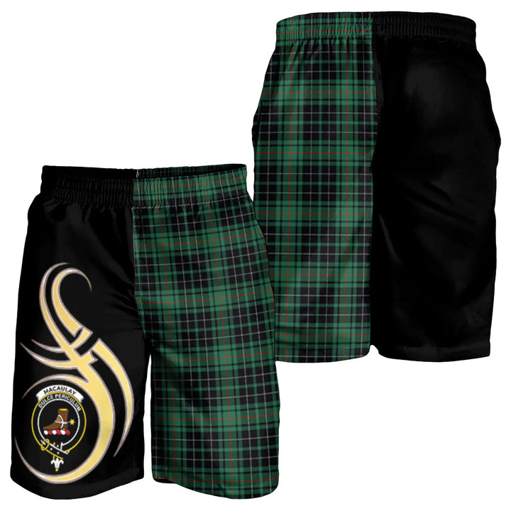 Scottish MacAulay Hunting Ancient Clan Crest Tartan Believe in Me Men's Shorts