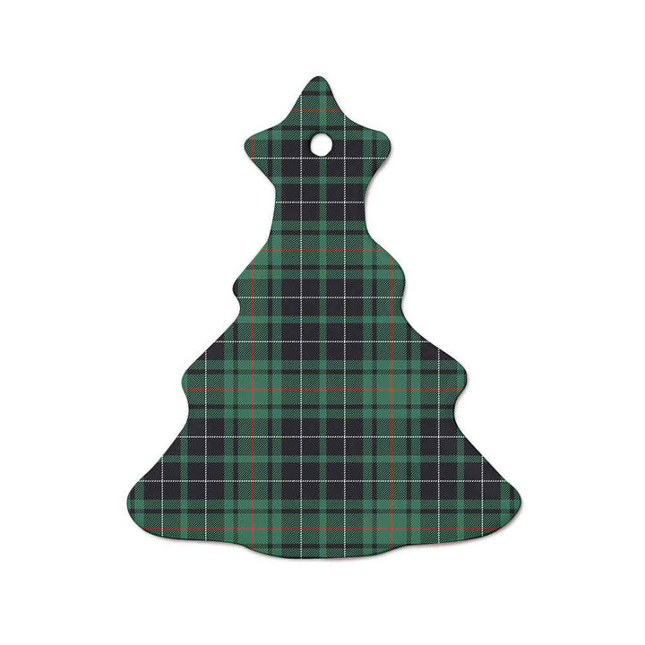 Scottish MacAulay Hunting Ancient Clan Tartan Ceramic Ornament  Tree Shape Tartan Plaid