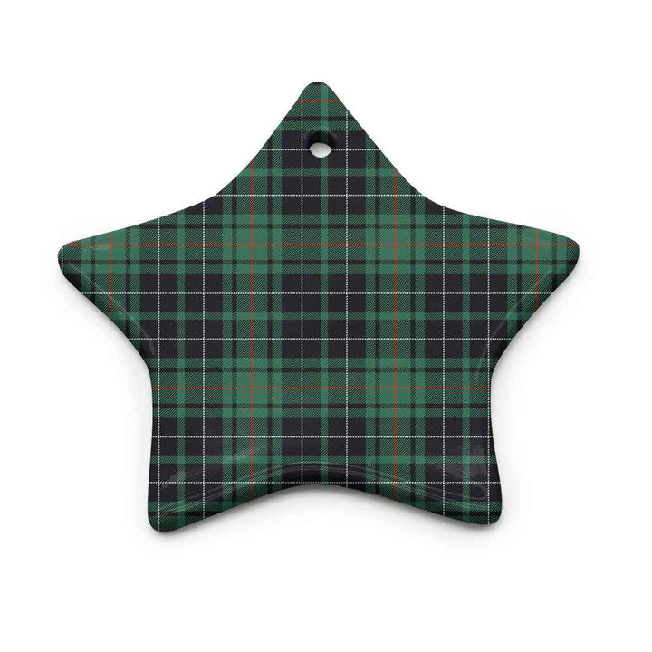 Scottish MacAulay Hunting Ancient Clan Tartan Ceramic Ornament Star Shape Tartan Plaid