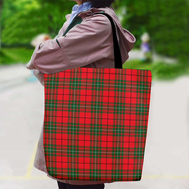 Scottish MacAulay Modern Clan Tartan Canvas Bag With Shoulder Strap Tartan Plaid 2