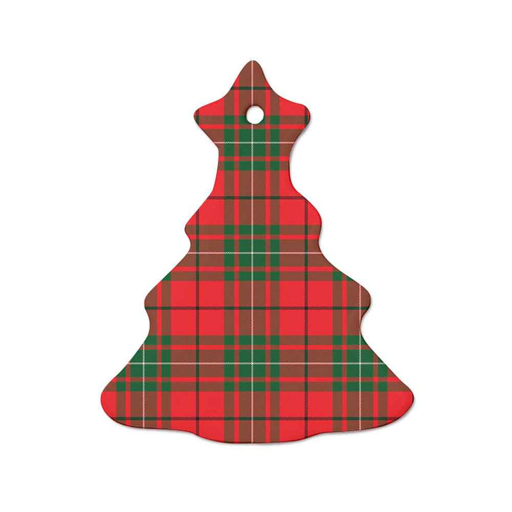 Scottish MacAulay Modern Clan Tartan Ceramic Ornament  Tree Shape Tartan Plaid