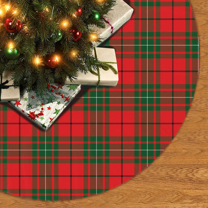 Scottish MacAulay Modern Clan Tartan Christmas Tree Skirt No Tassels 2 Tartan Plaid
