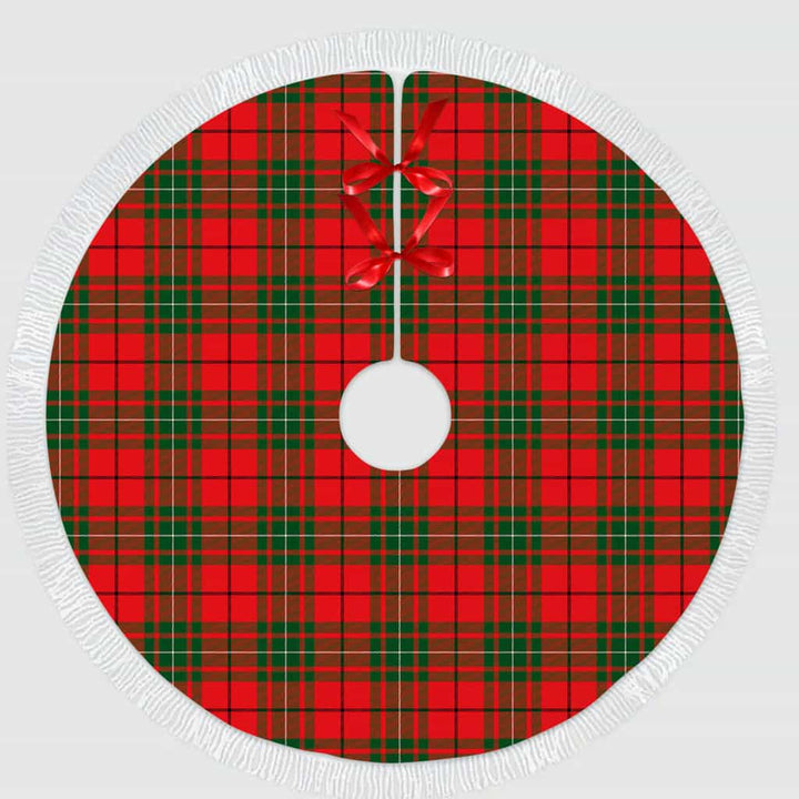Scottish MacAulay Modern Clan Tartan Christmas Tree Skirt Tassels 1 Tartan Plaid