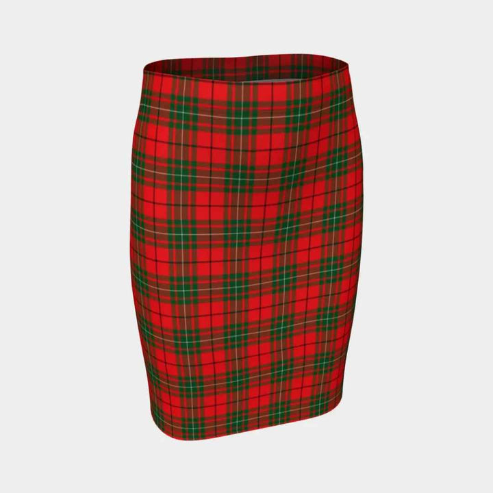 Scottish MacAulay Modern Clan Tartan Fitted Skirt Tartan Plaid 1