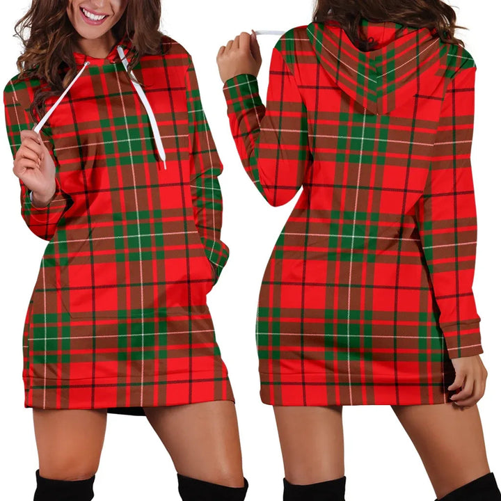 Scottish MacAulay Modern Clan Tartan Hoodie Dress