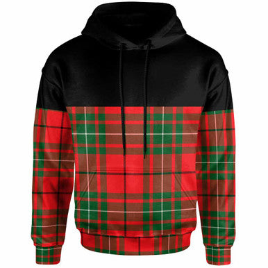 Scottish MacAulay Modern Clan Tartan Hoodie - Horizontal Style Front Side Tartan Plaid