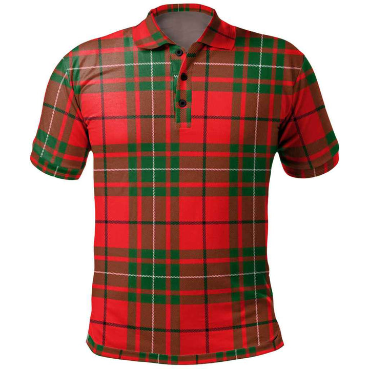 Scottish MacAulay Modern Clan Tartan Polo Shirt Front Side Tartan Plaid