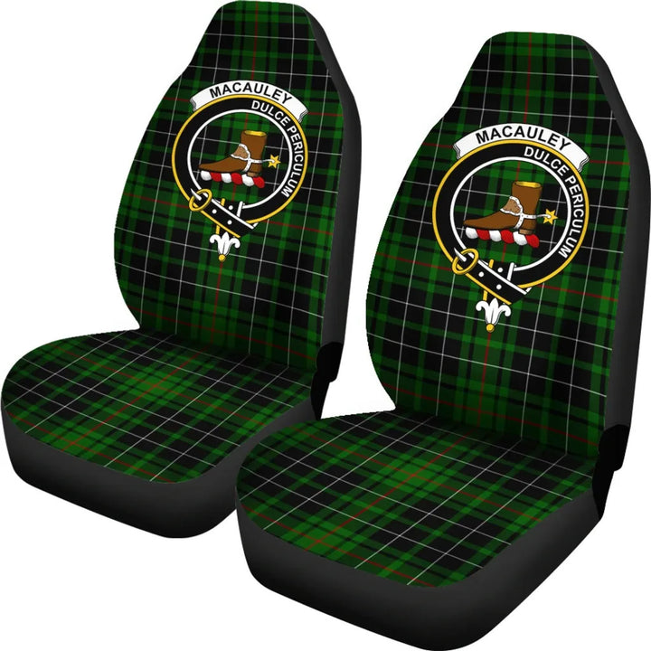 Scottish MacAuley Clan Crest Tartan Car Seat Covers 1