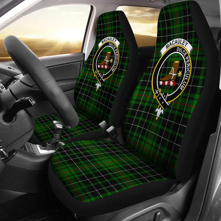 Scottish MacAuley Clan Crest Tartan Car Seat Covers 2