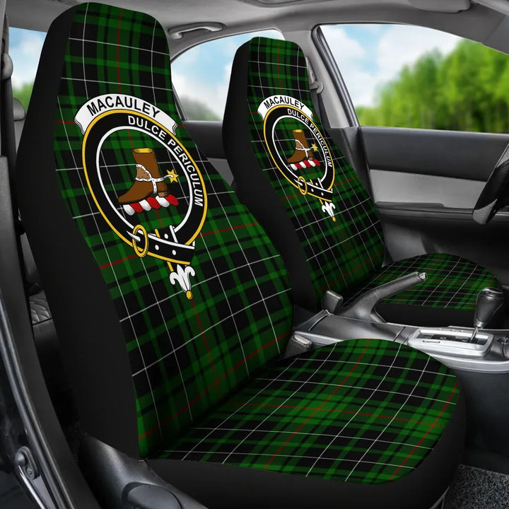 Scottish MacAuley Clan Crest Tartan Car Seat Covers 3