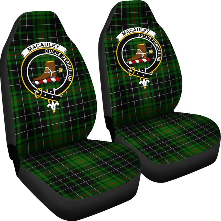 Scottish MacAuley Clan Crest Tartan Car Seat Covers 4