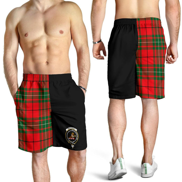 Scottish MacAuley Clan Crest Tartan Half of Me Men's Shorts