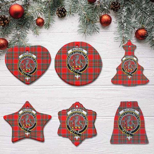 Scottish MacBain Clan Crest Tartan Ceramic Ornament All Tartan Plaid