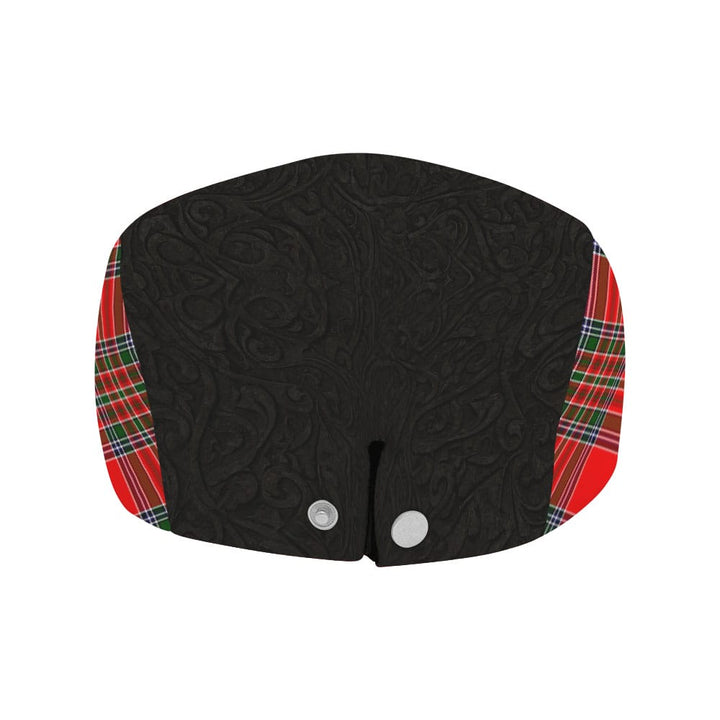 Scottish MacBain Clan Crest Tartan Flat Cap - Scratch Style Tartan Plaid 4