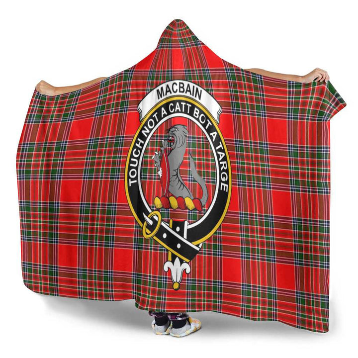 Scottish MacBain Clan Crest Tartan Hooded Blanket Tartan Plaid 3
