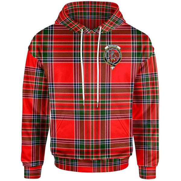 Scottish MacBain Clan Crest Tartan Hoodie Front Side Tartan Plaid