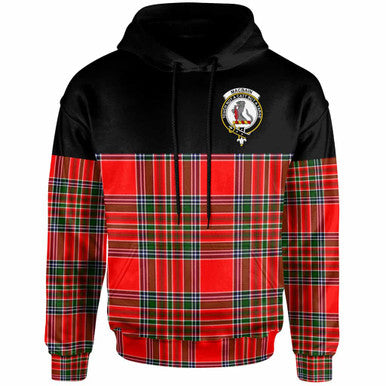 Scottish MacBain Clan Crest Tartan Hoodie - Horizontal Style Front Side Tartan Plaid