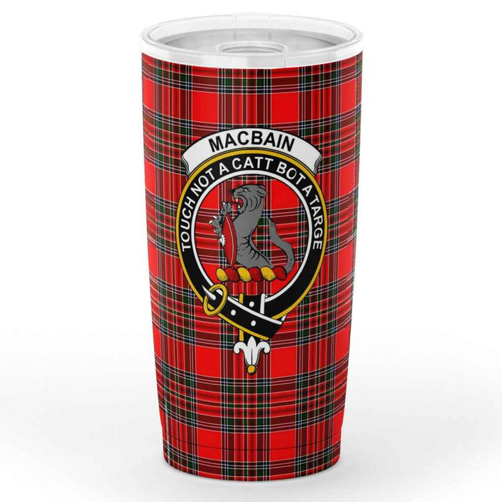 Scottish MacBain Clan Crest Tartan Insulated Tumbler Tartan Plaid 1